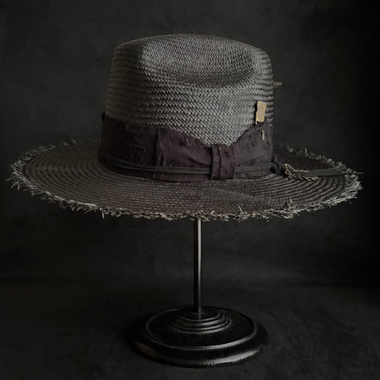 Cellar black western panama hat
