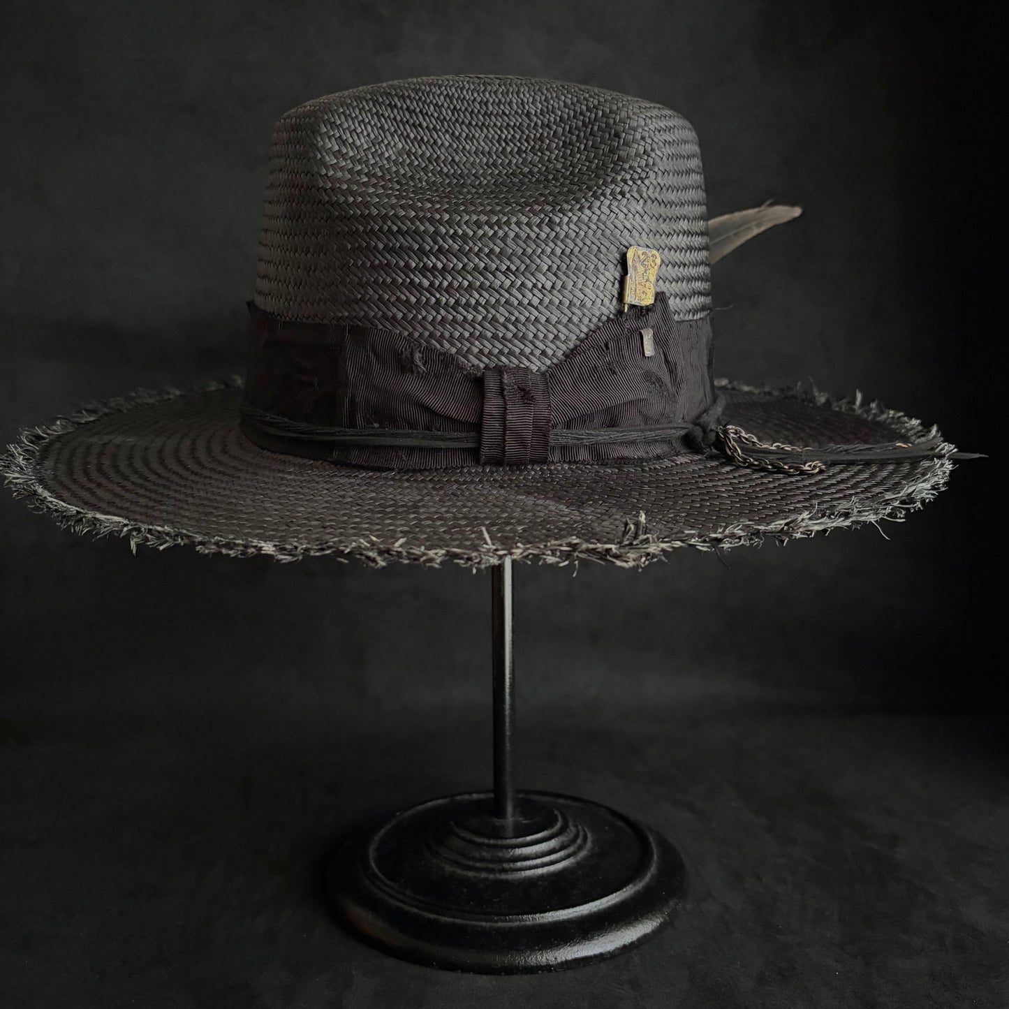 Cellar black western panama hat