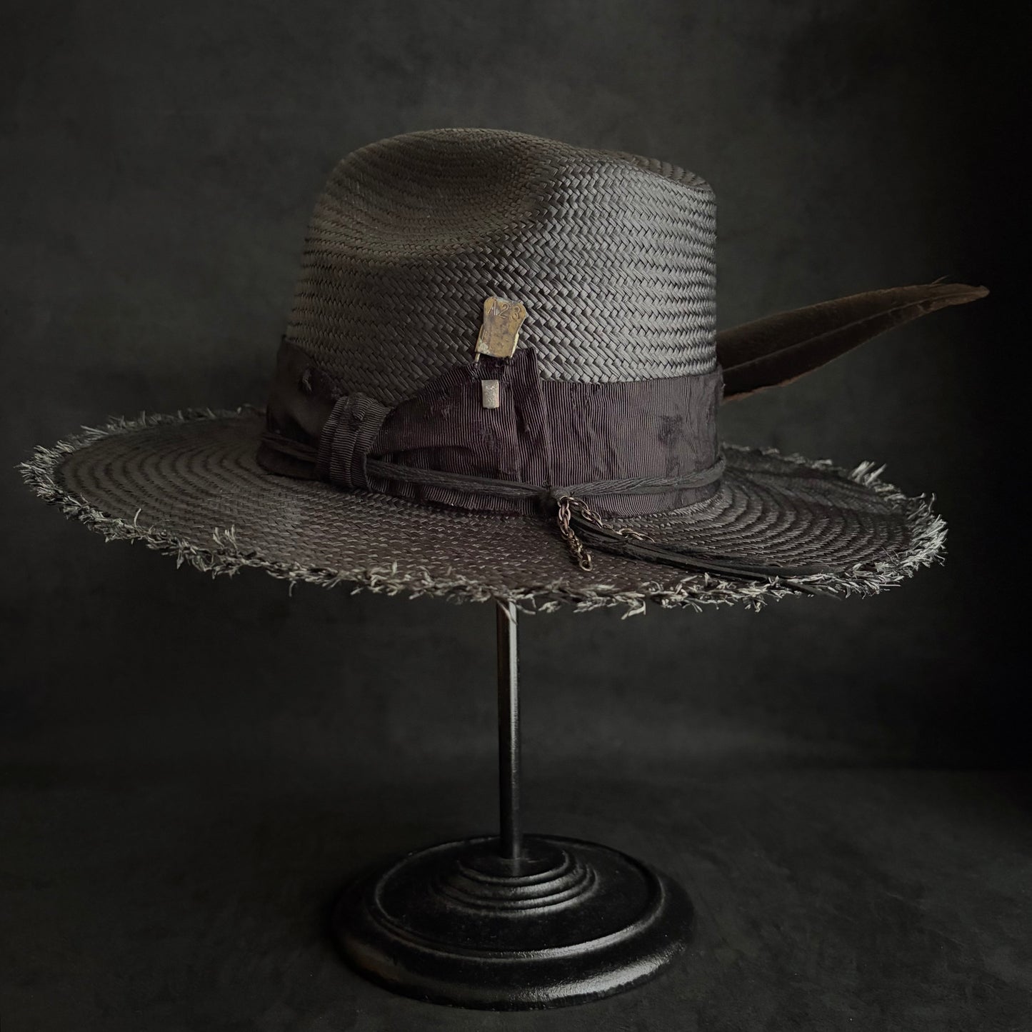 Cellar black western panama hat