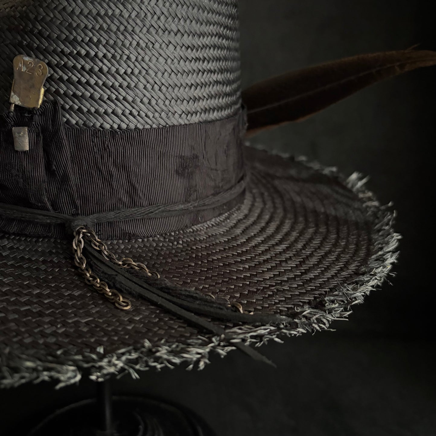 Cellar black western panama hat