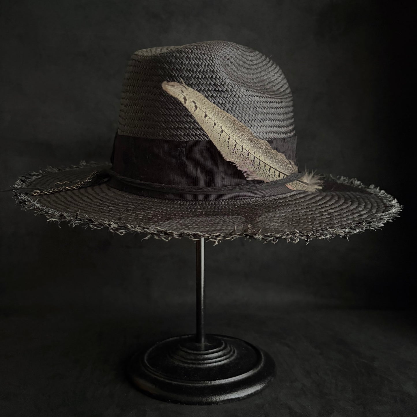 Cellar black western panama hat