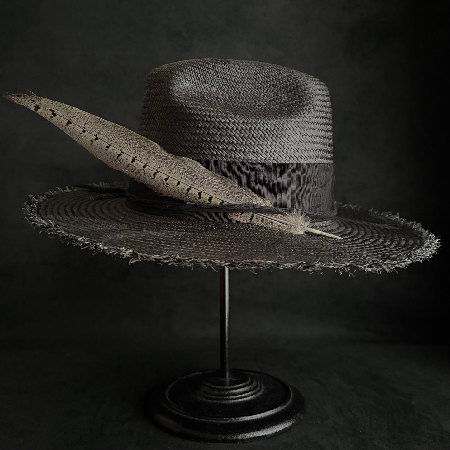 Cellar black western panama hat
