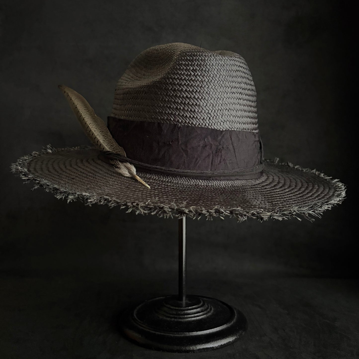 Cellar black western panama hat