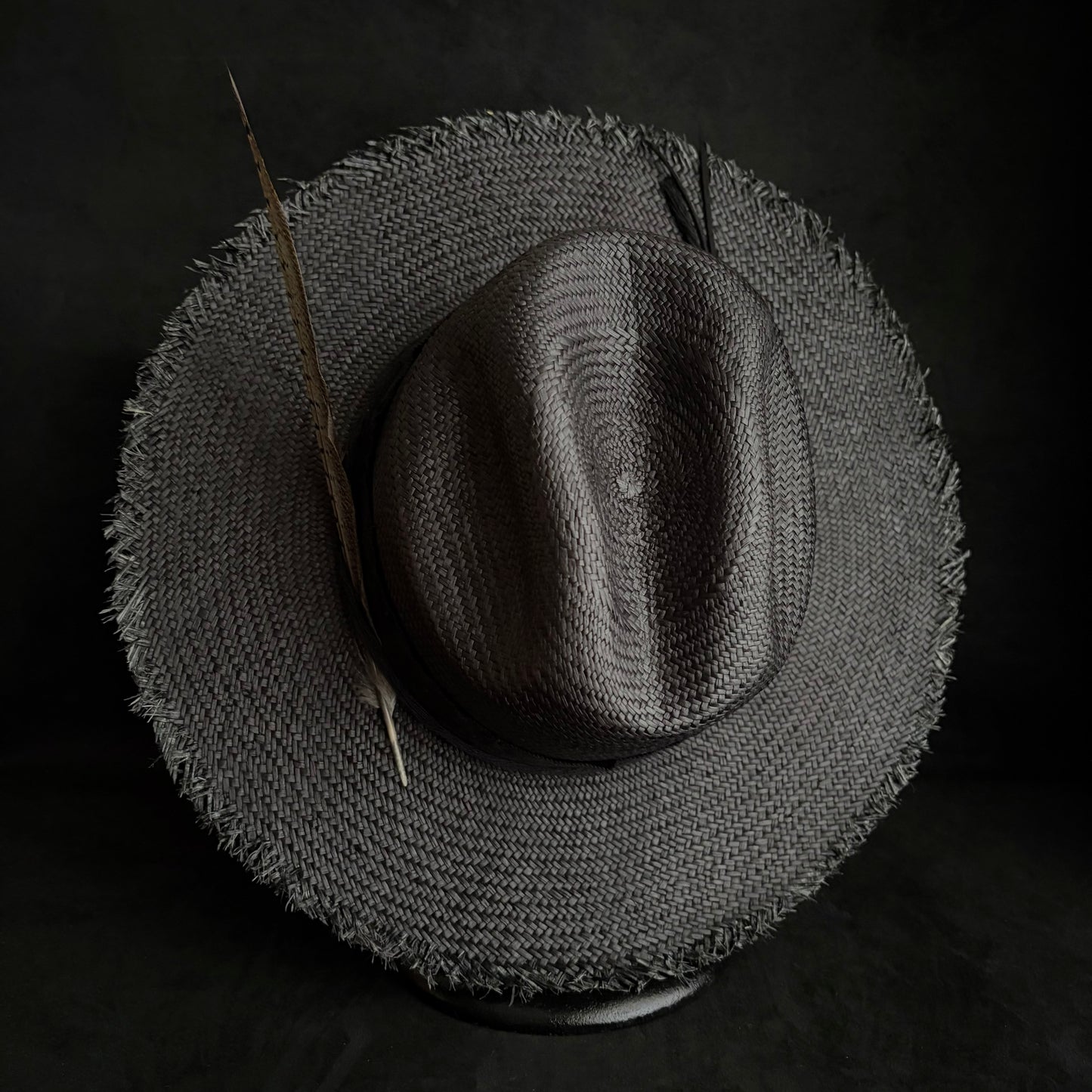 Cellar black western panama hat