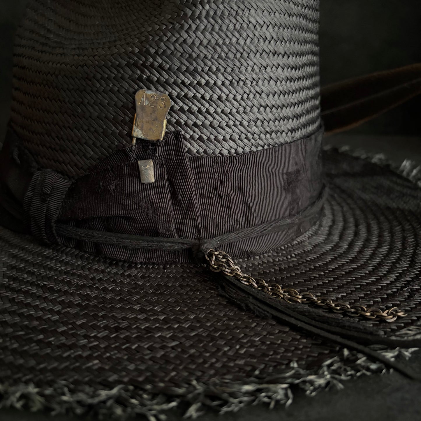 Cellar black western panama hat