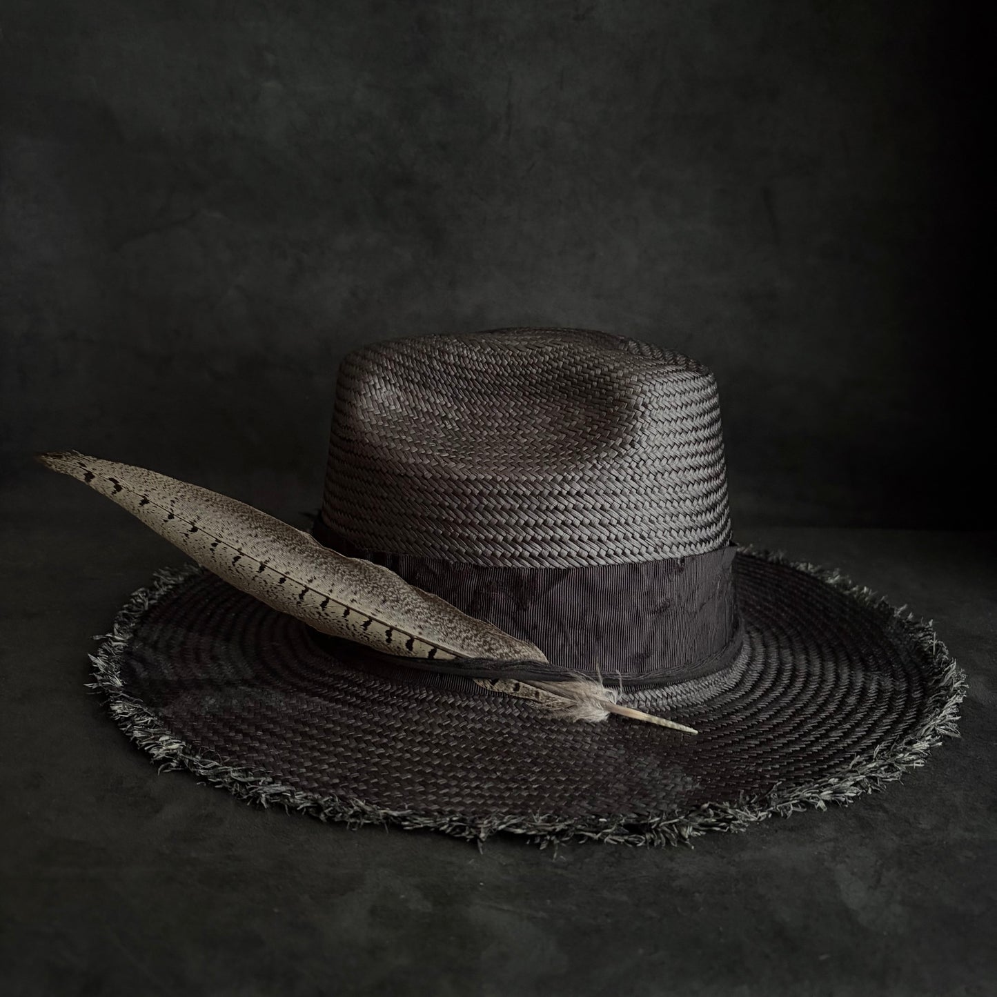 Cellar black western panama hat
