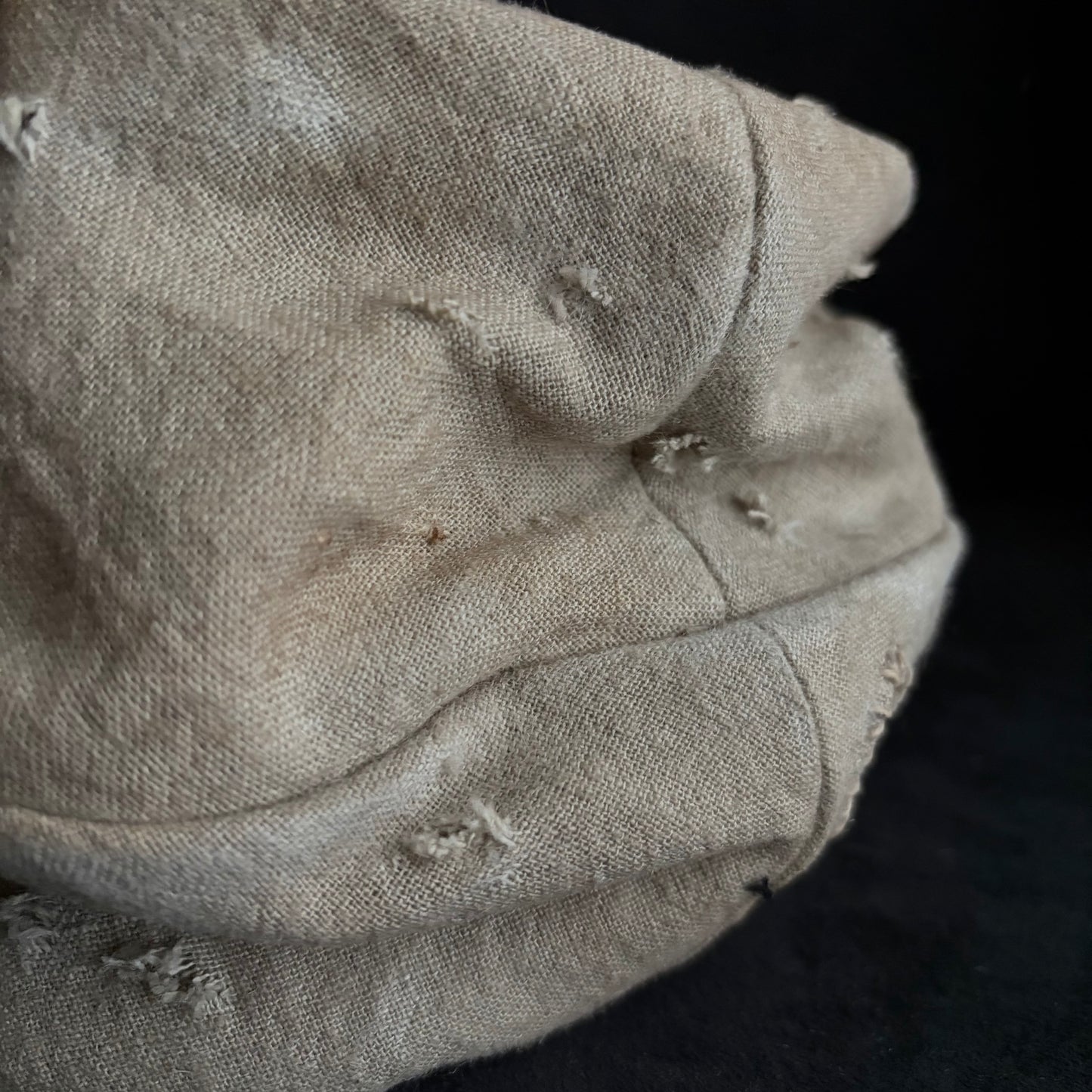 Damage sand linen ramie turn cap