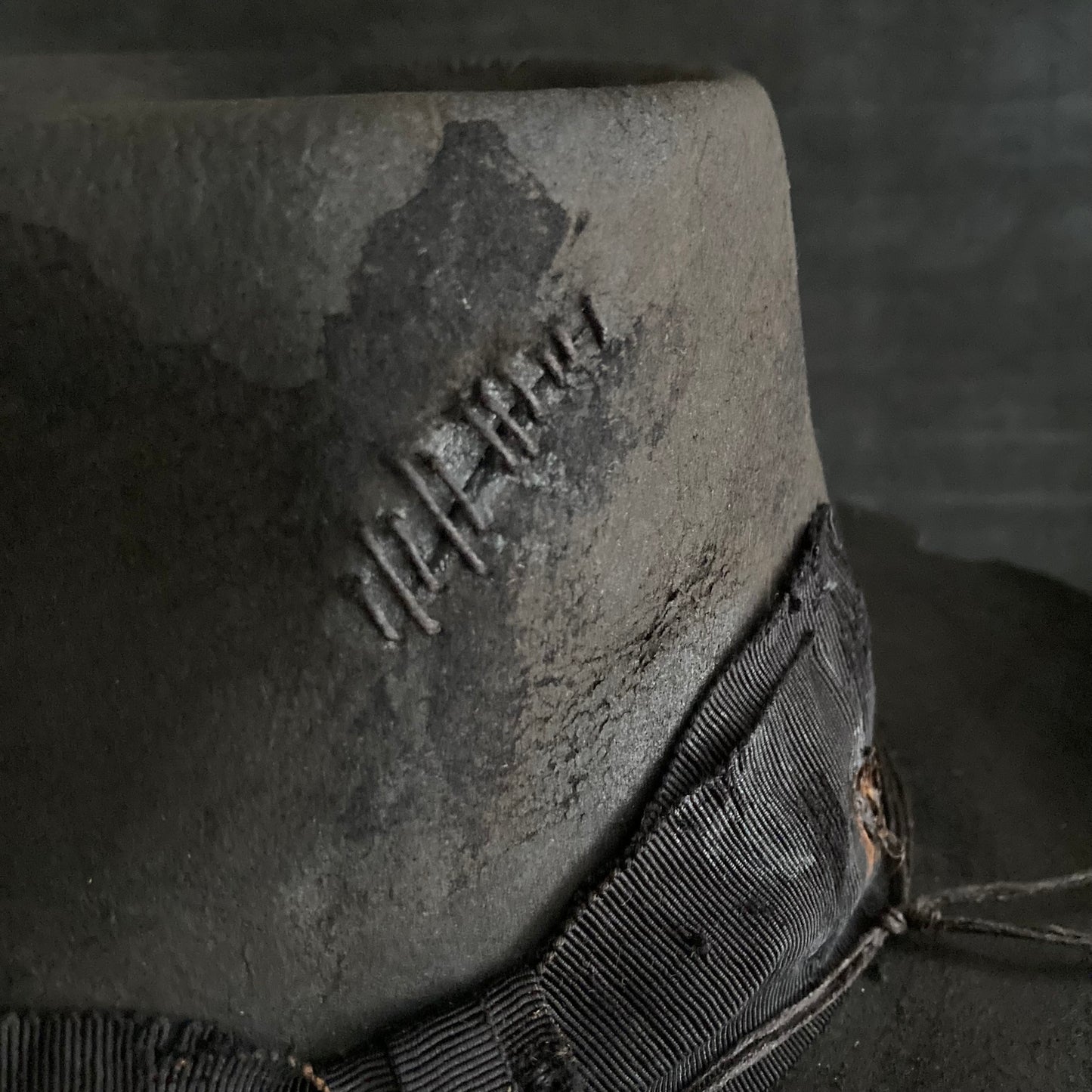 Charcoal waxed threds fedora