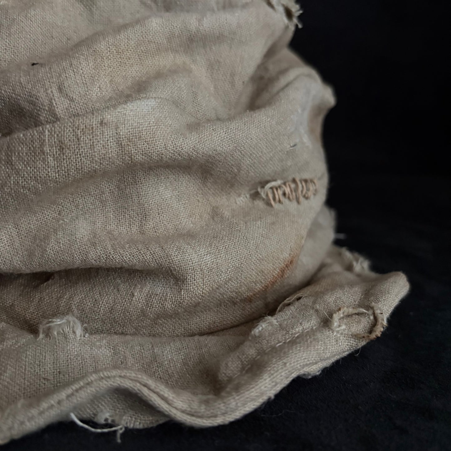 Damage sand linen ramie turn cap