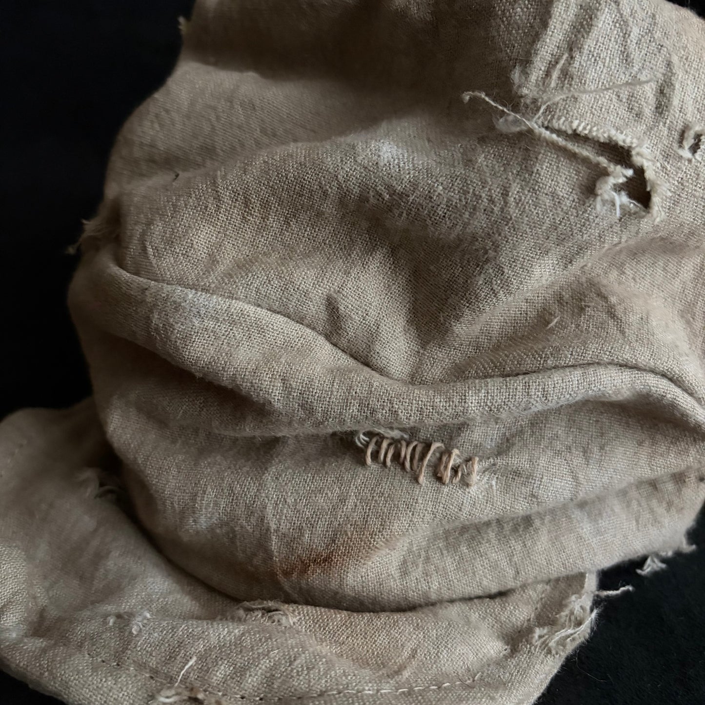 Damage sand linen ramie turn cap