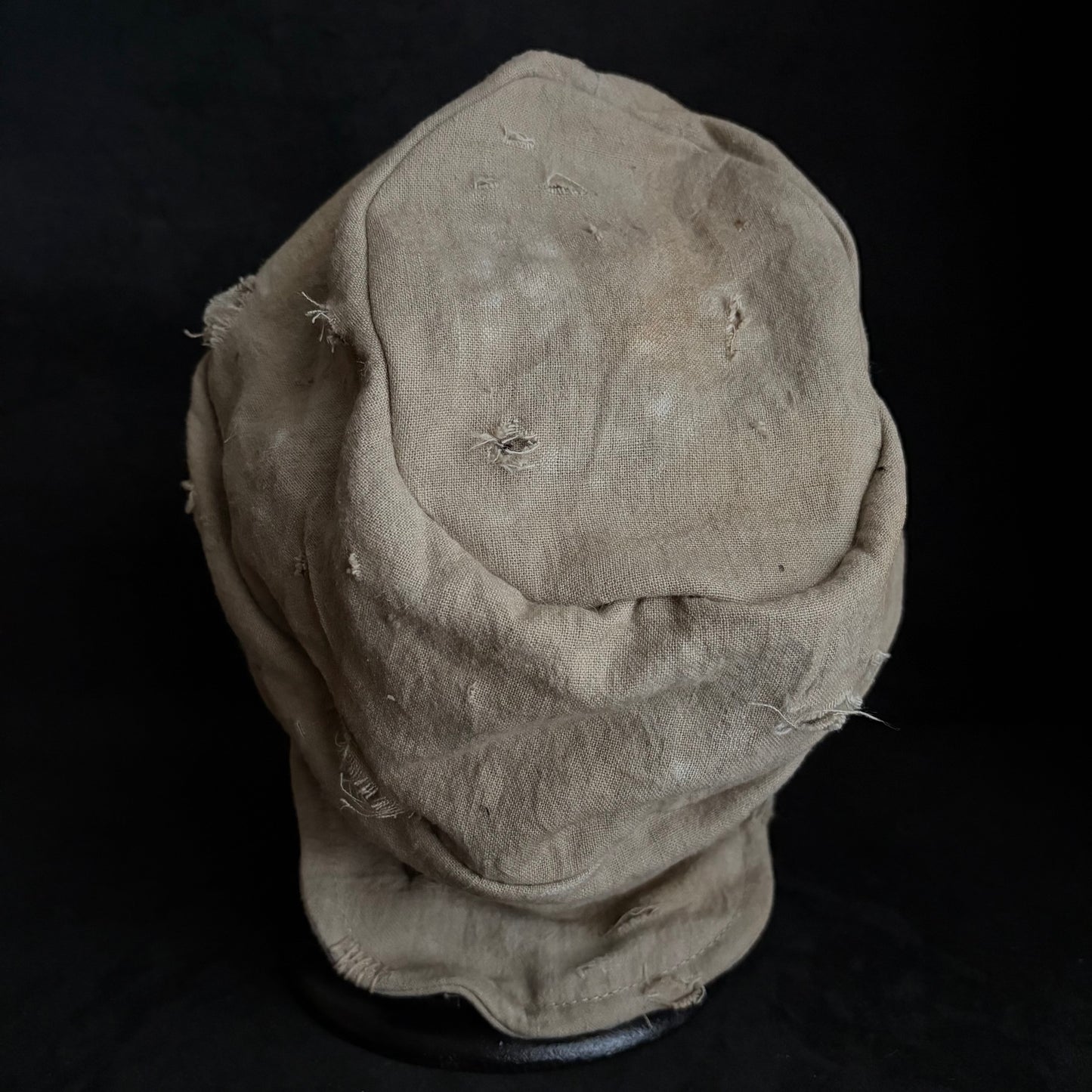 Damage sand linen ramie turn cap