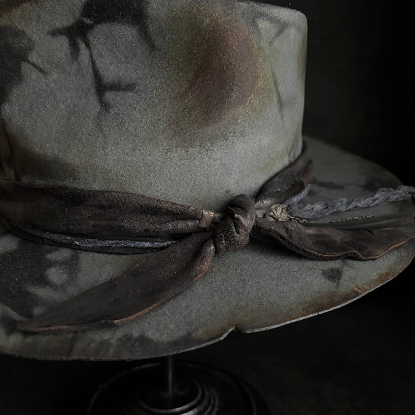 Smoke ash gray fedora hat