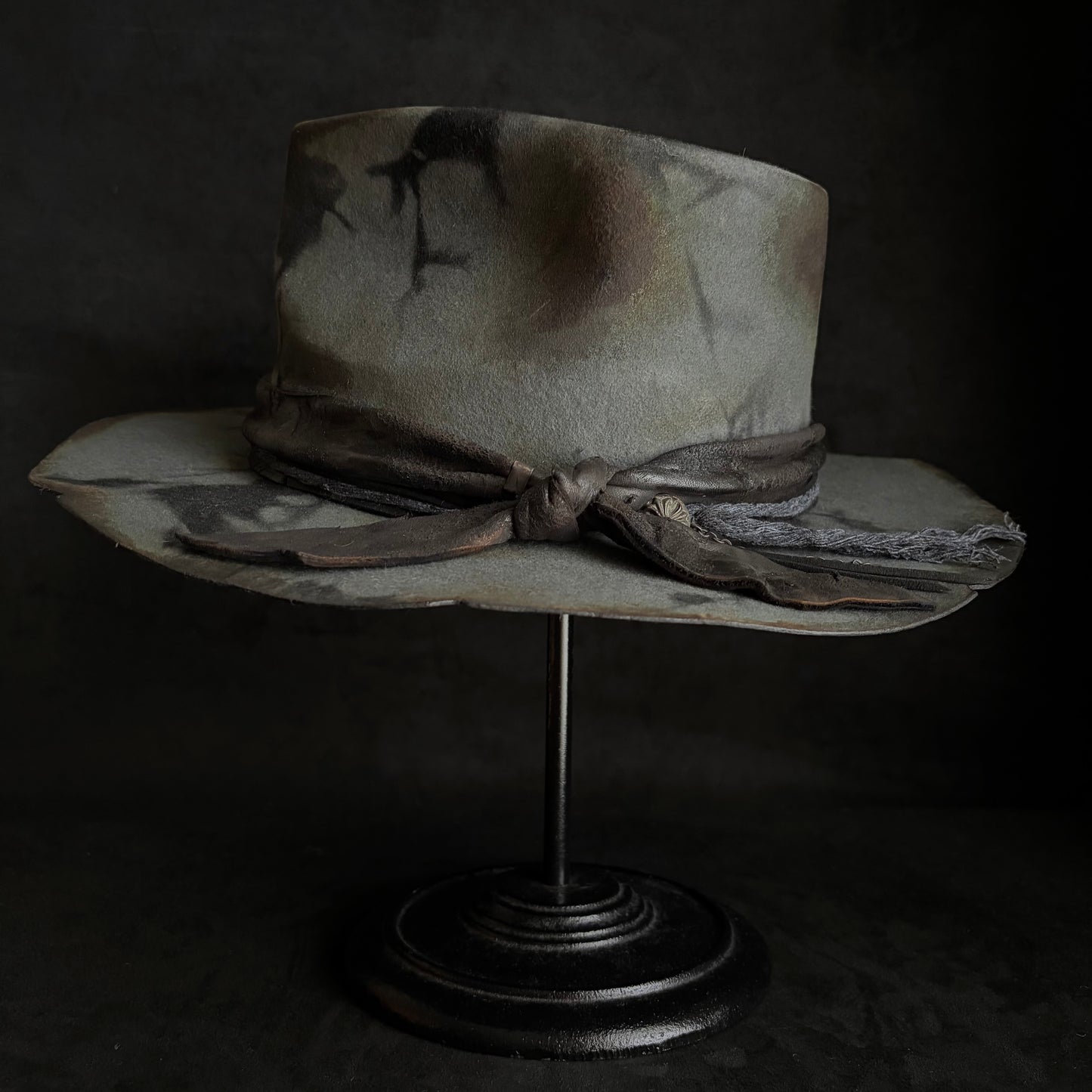 Smoke ash gray fedora hat