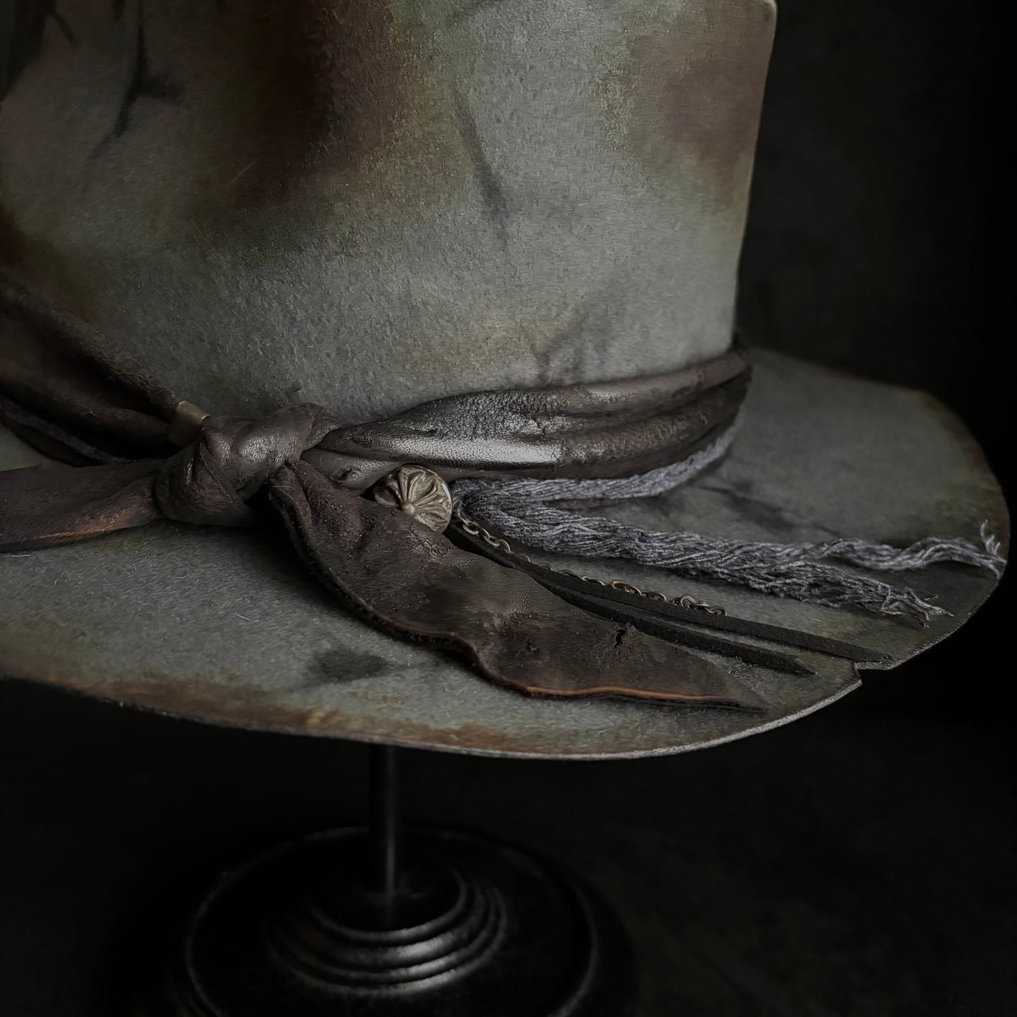 Smoke ash gray fedora hat