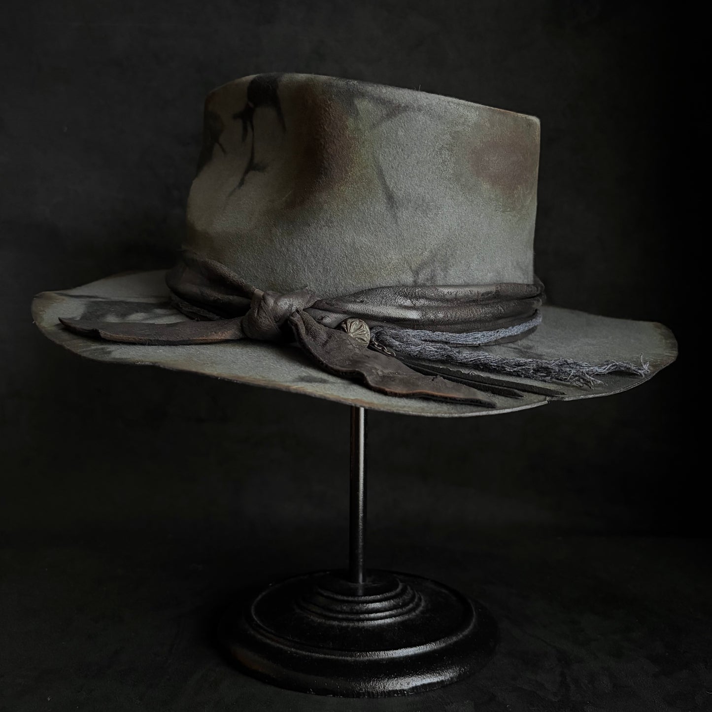 Smoke ash gray fedora hat