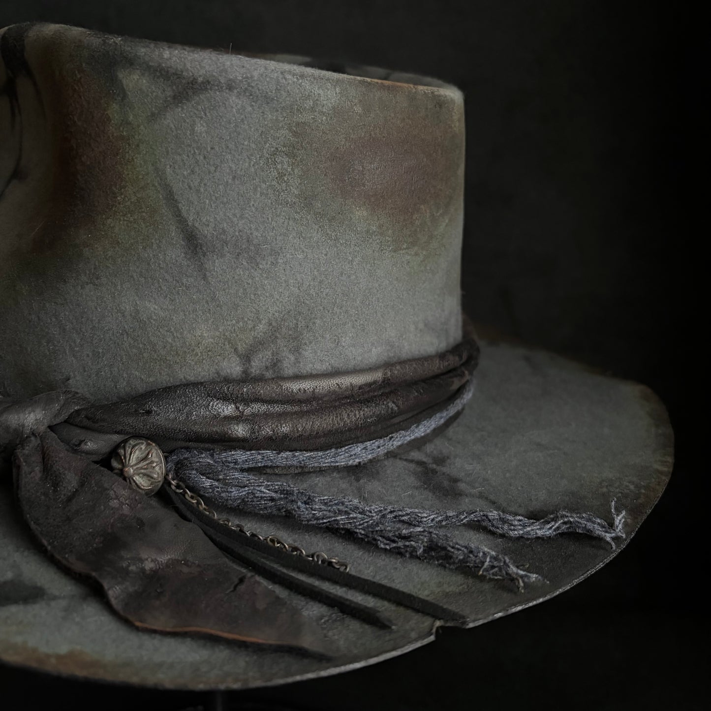 Smoke ash gray fedora hat
