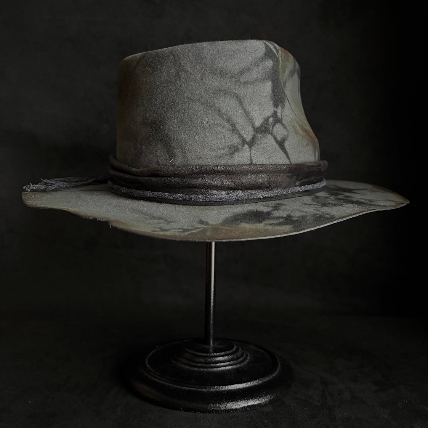 Smoke ash gray fedora hat