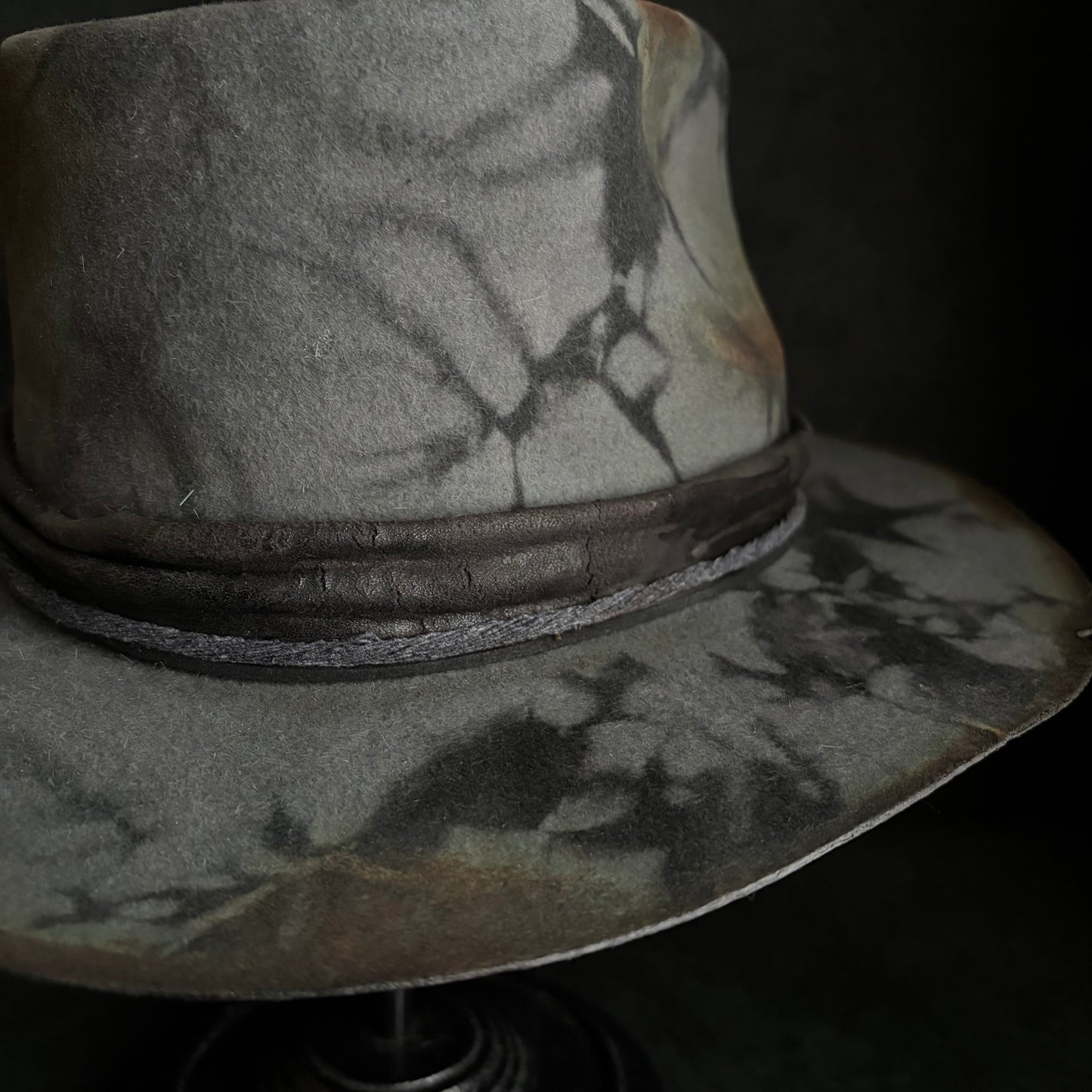 Smoke ash gray fedora hat