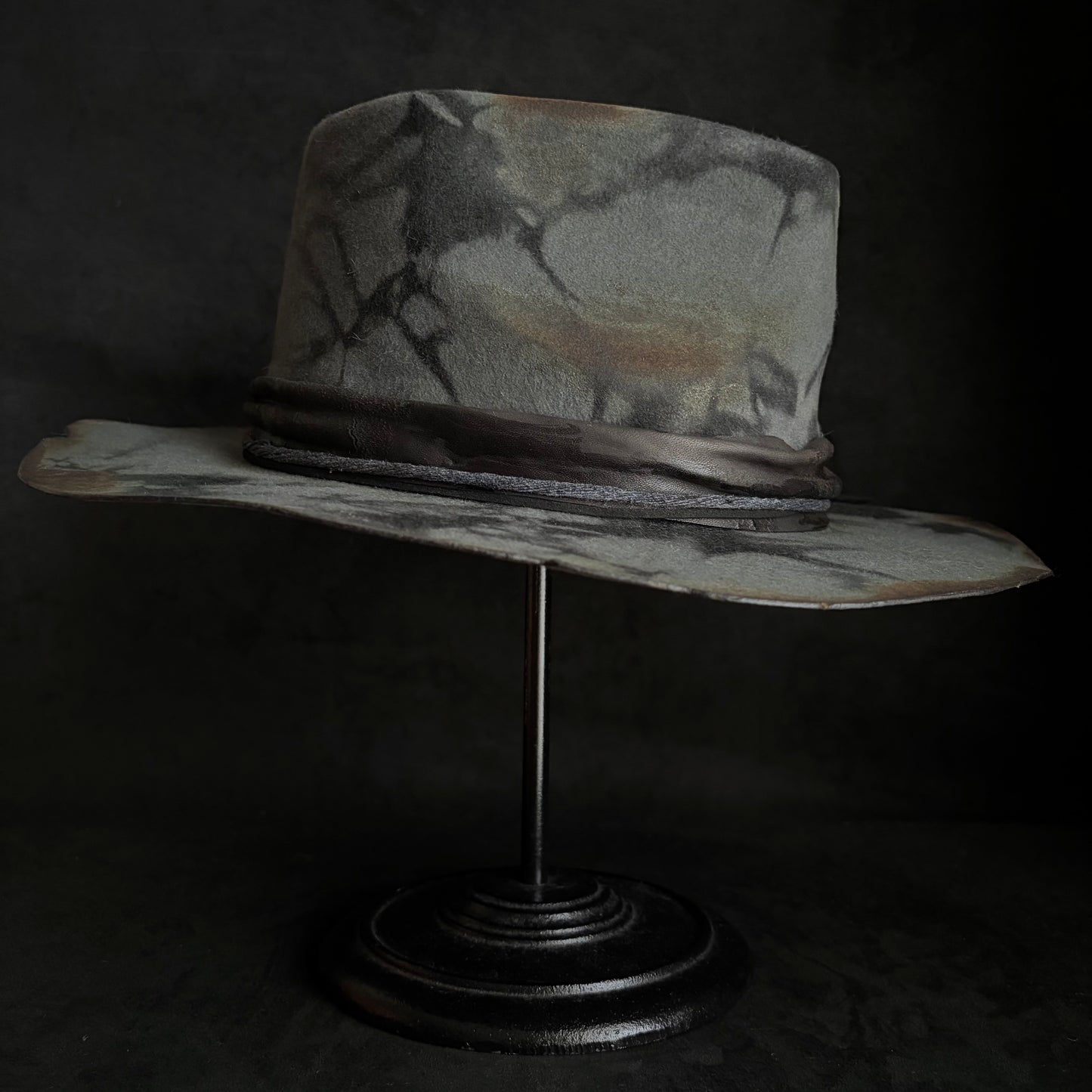 Smoke ash gray fedora hat