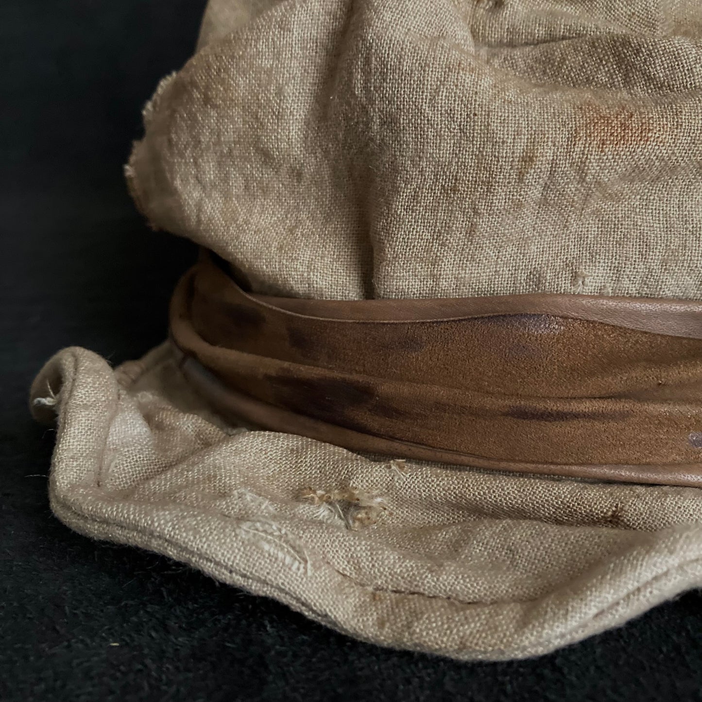 Damage natural ramie martial turn cap