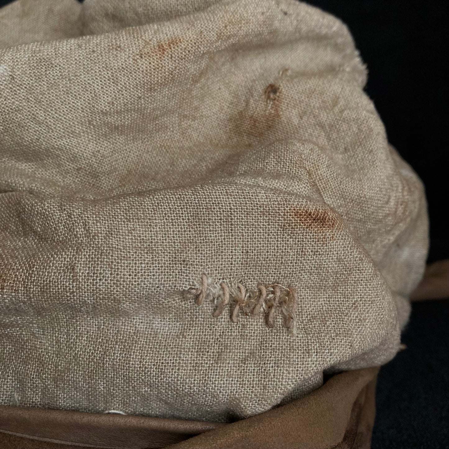 Damage natural ramie martial turn cap