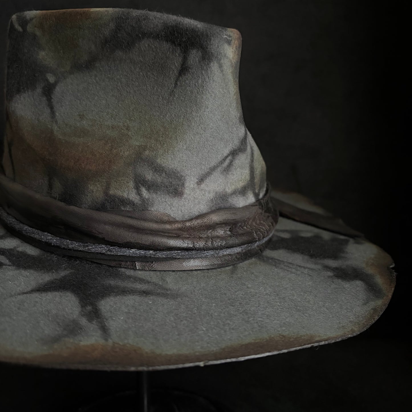 Smoke ash gray fedora hat