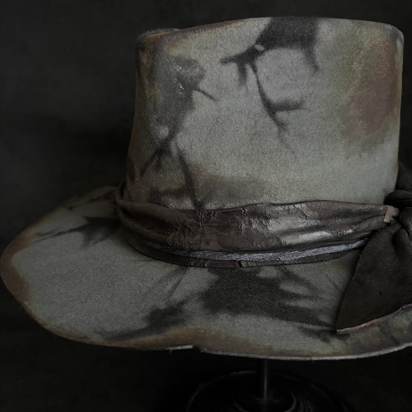 Smoke ash gray fedora hat