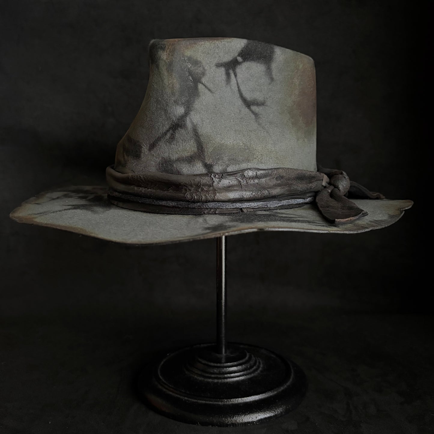 Smoke ash gray fedora hat