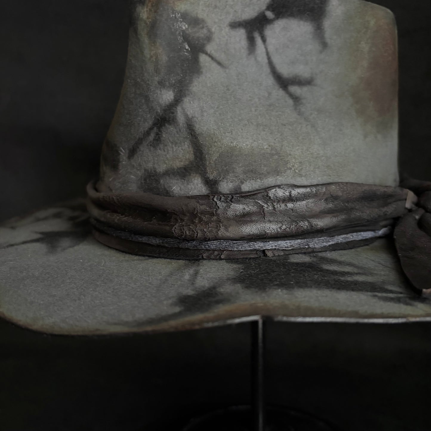 Smoke ash gray fedora hat