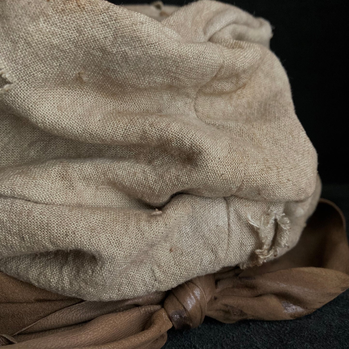 Damage natural ramie martial turn cap