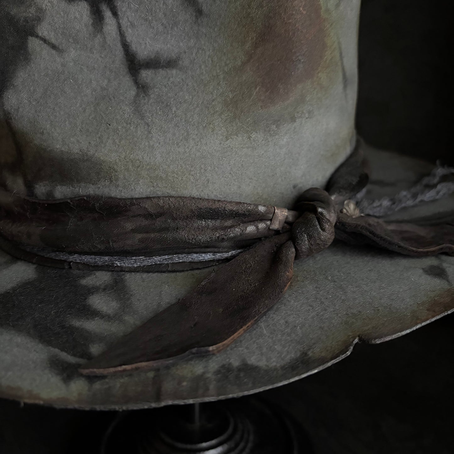 Smoke ash gray fedora hat