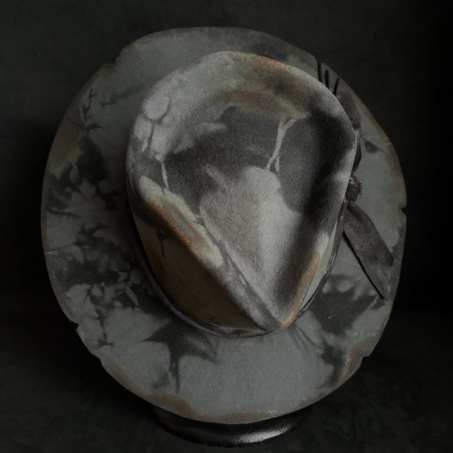 Smoke ash gray fedora hat