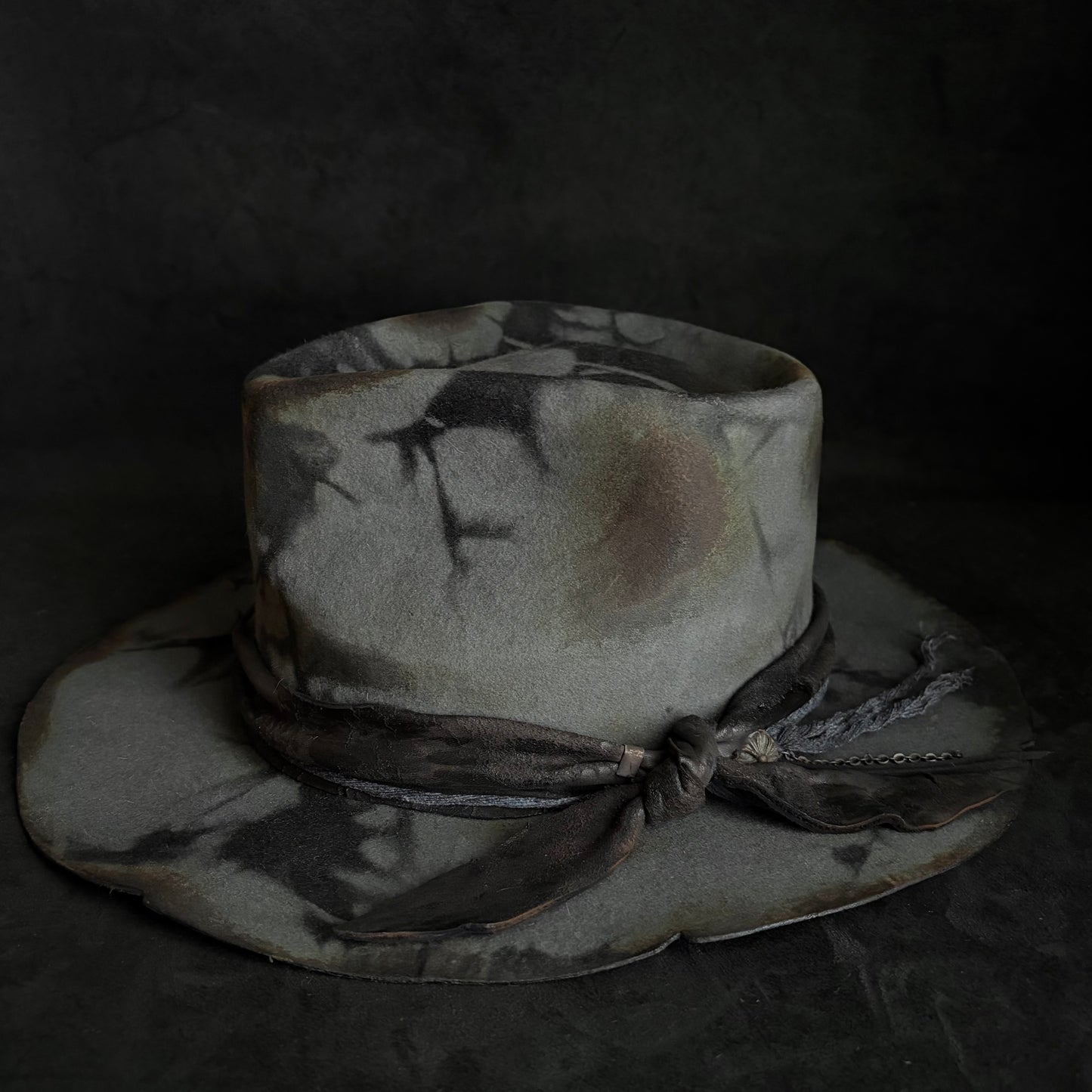 Smoke ash gray fedora hat