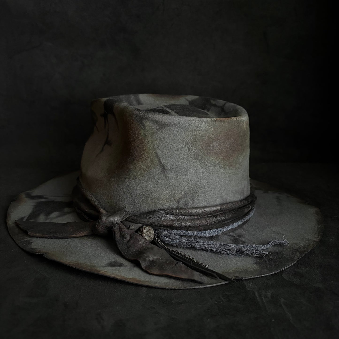 Smoke ash gray fedora hat