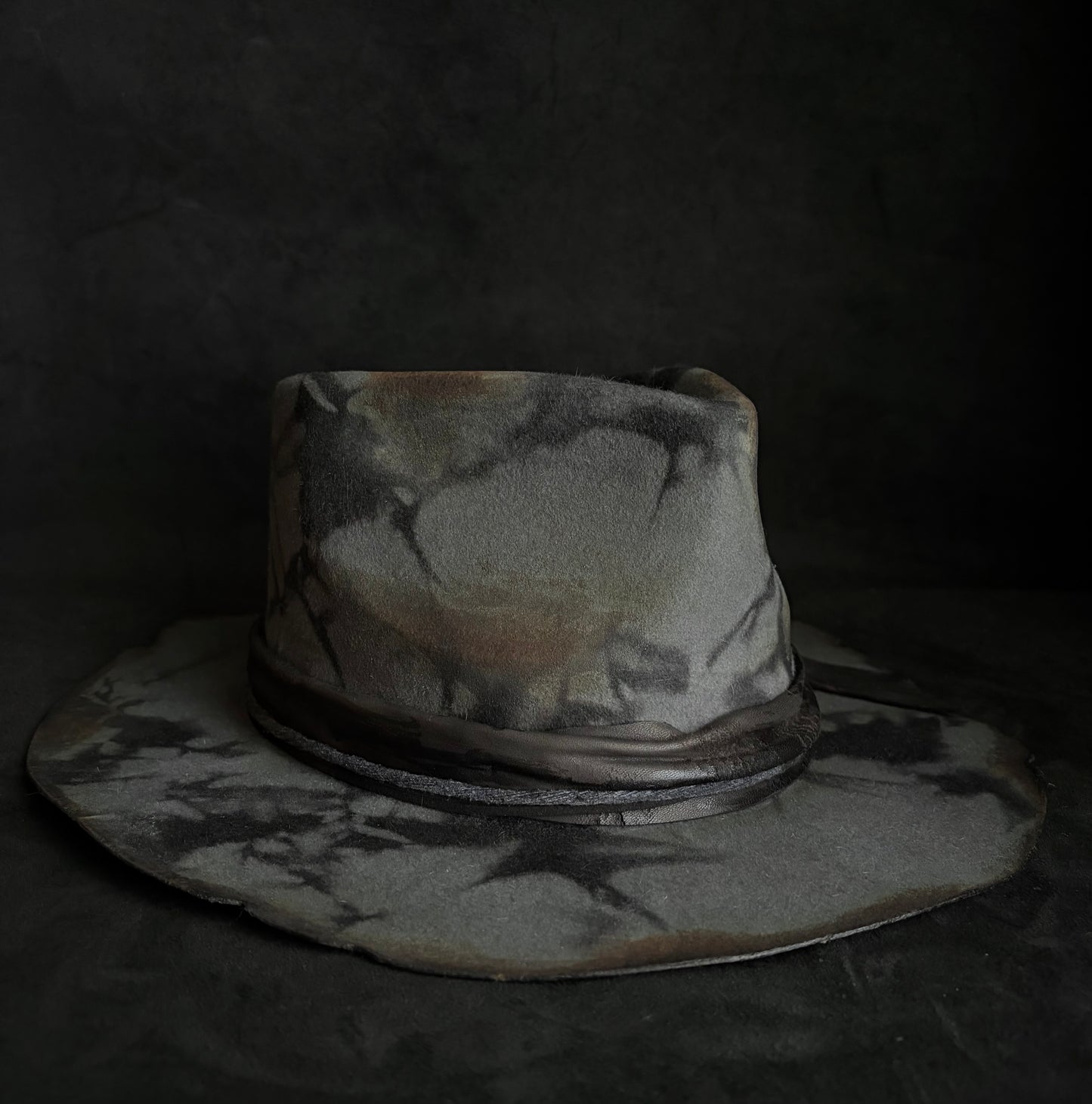 Smoke ash gray fedora hat