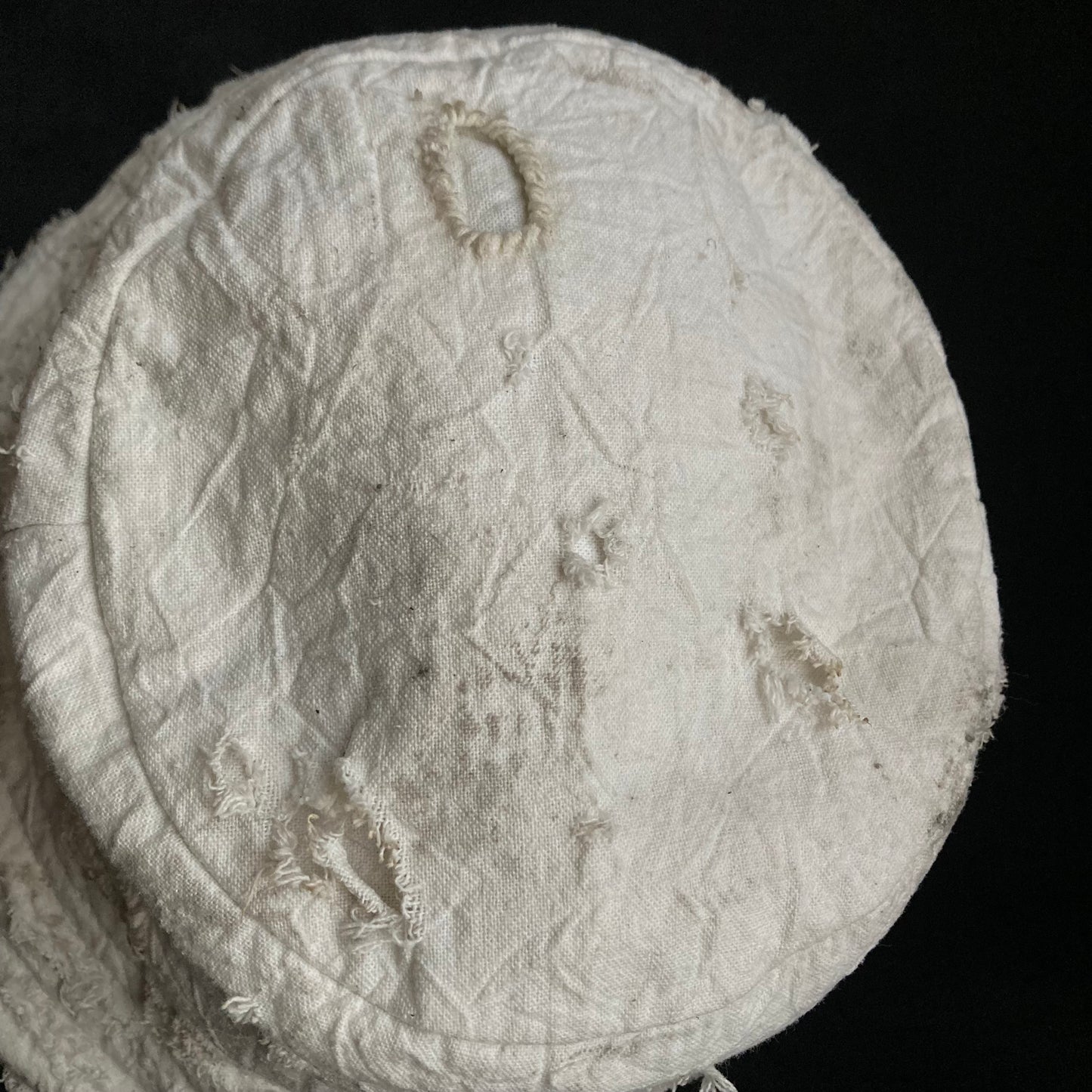 Distressed  white steep bucket