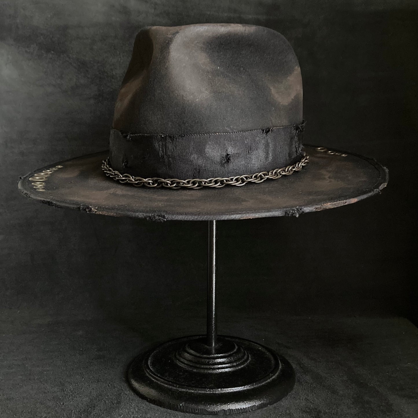 Bad thick chain fedora hat