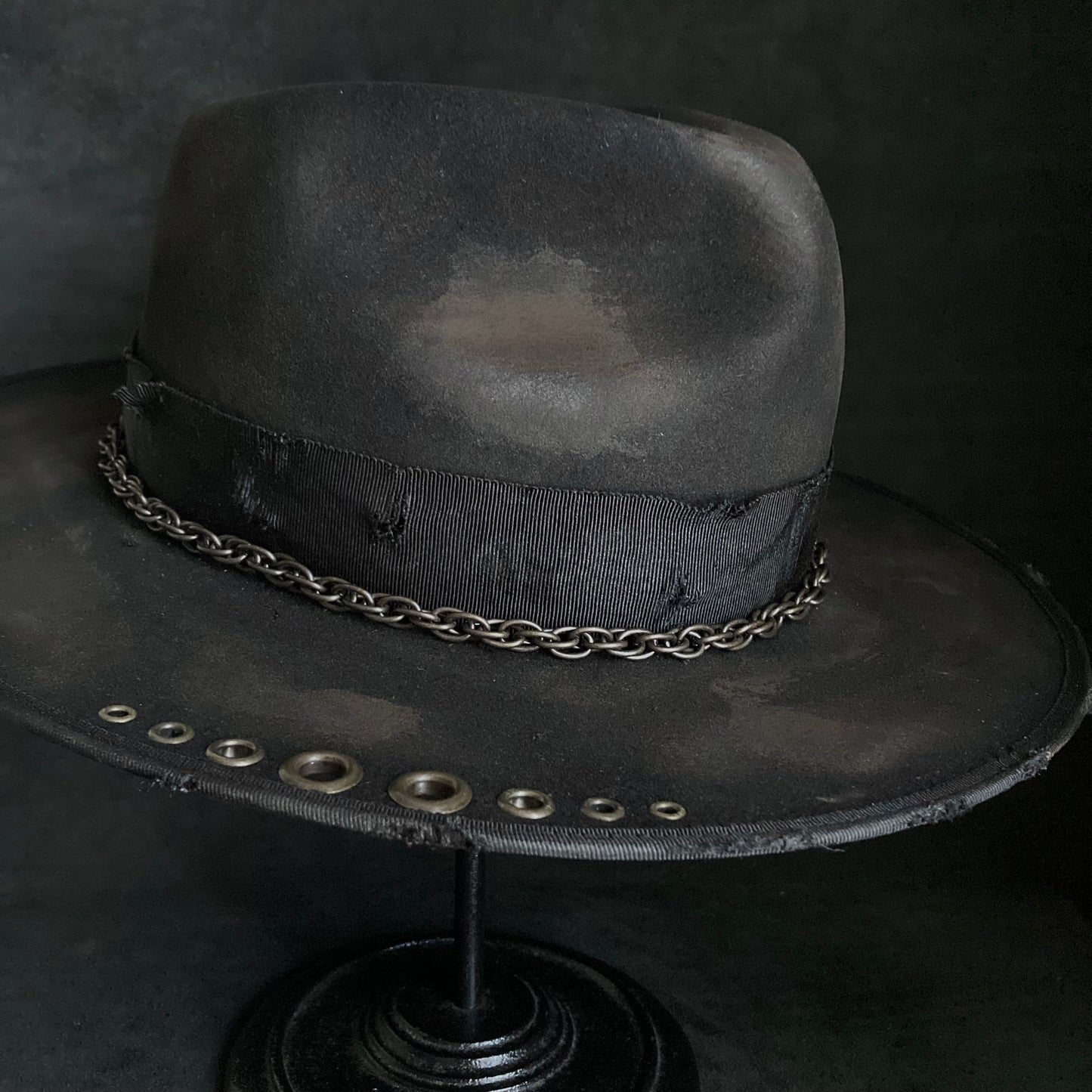 Bad thick chain fedora hat