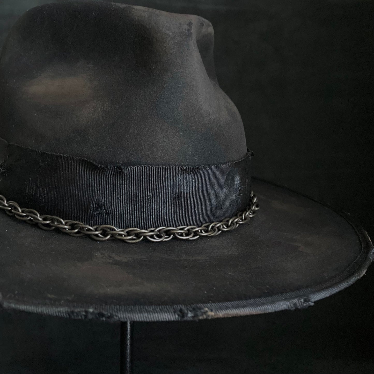 Bad thick chain fedora hat