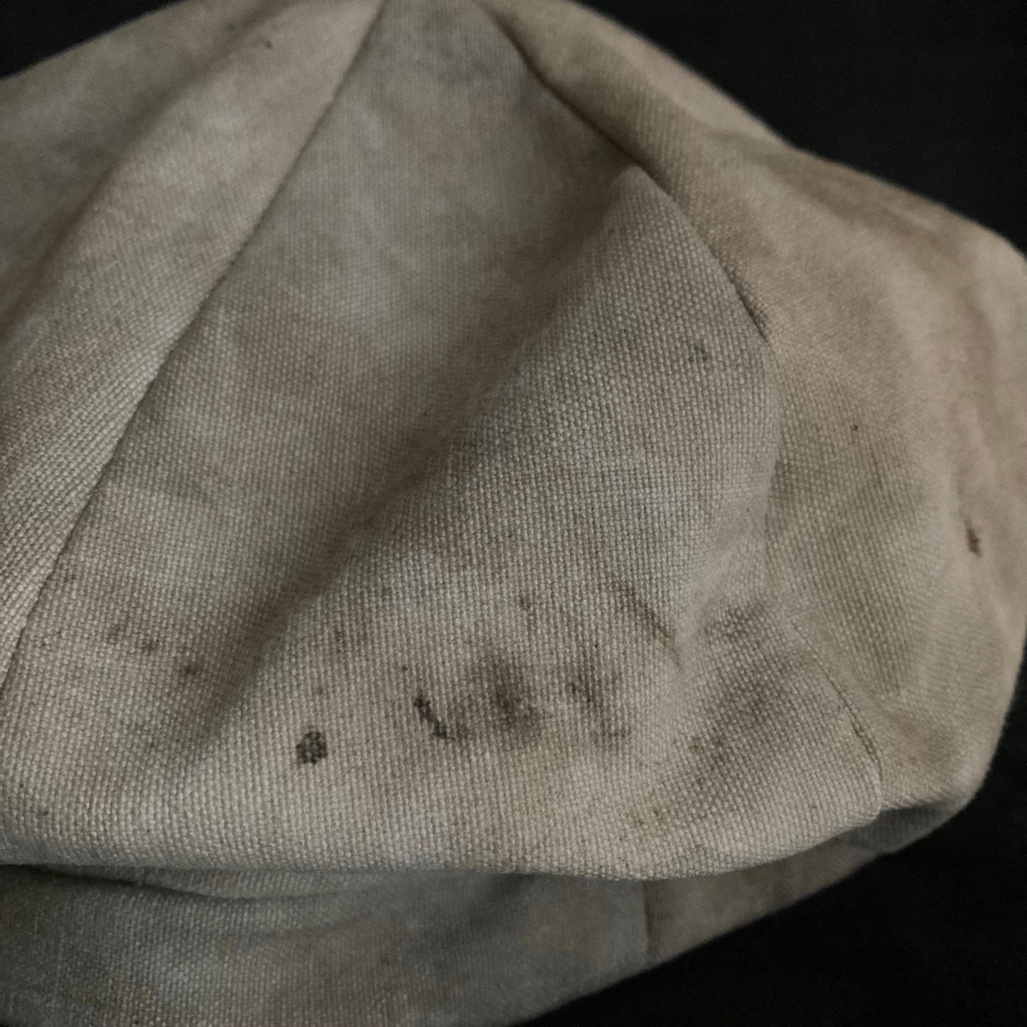 Old beige cloth casquette