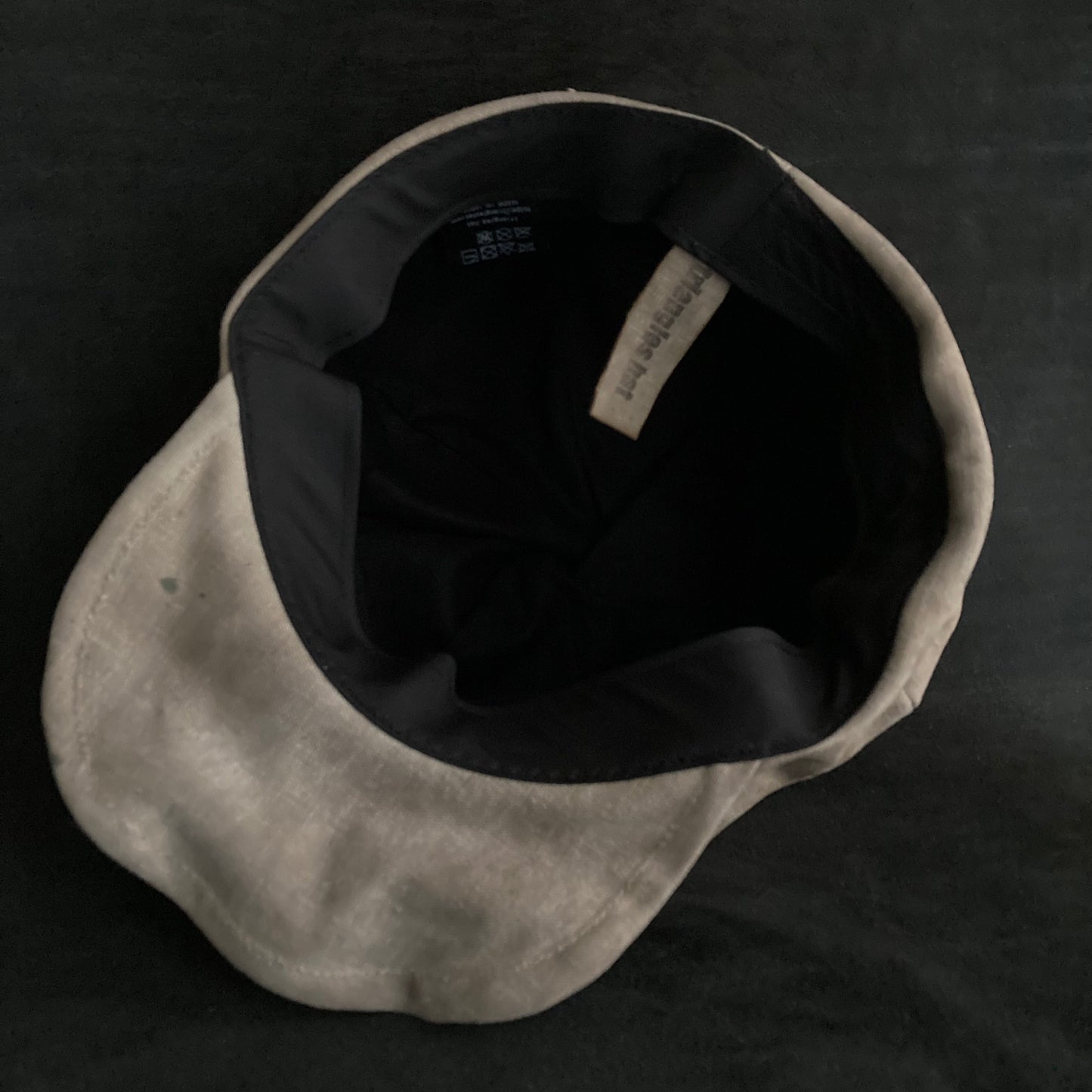 Old beige cloth casquette