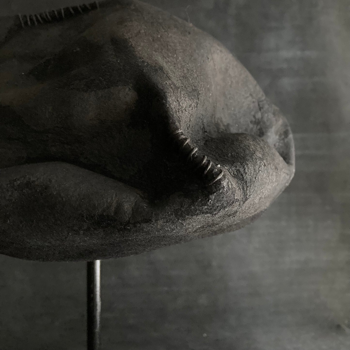 Charcoal beaten up beret