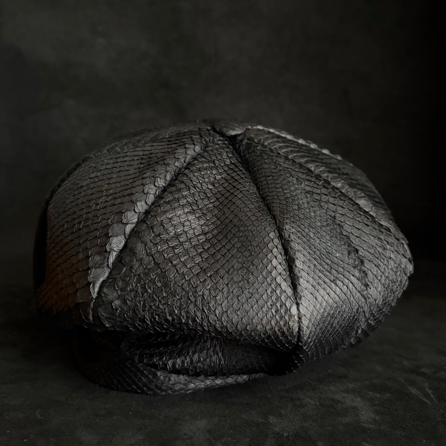 Reserved item (Snake black leather casquette )