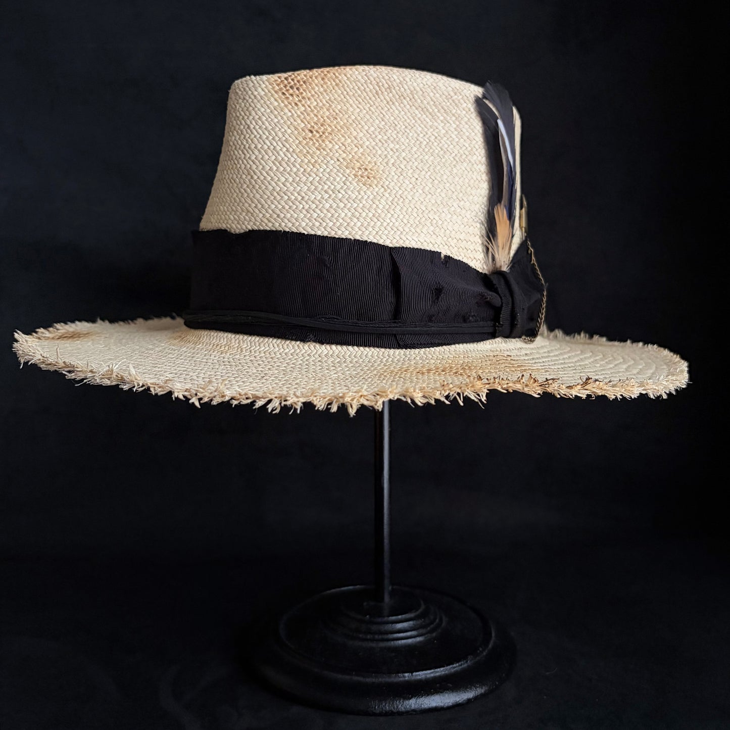 Old history natural panama hat