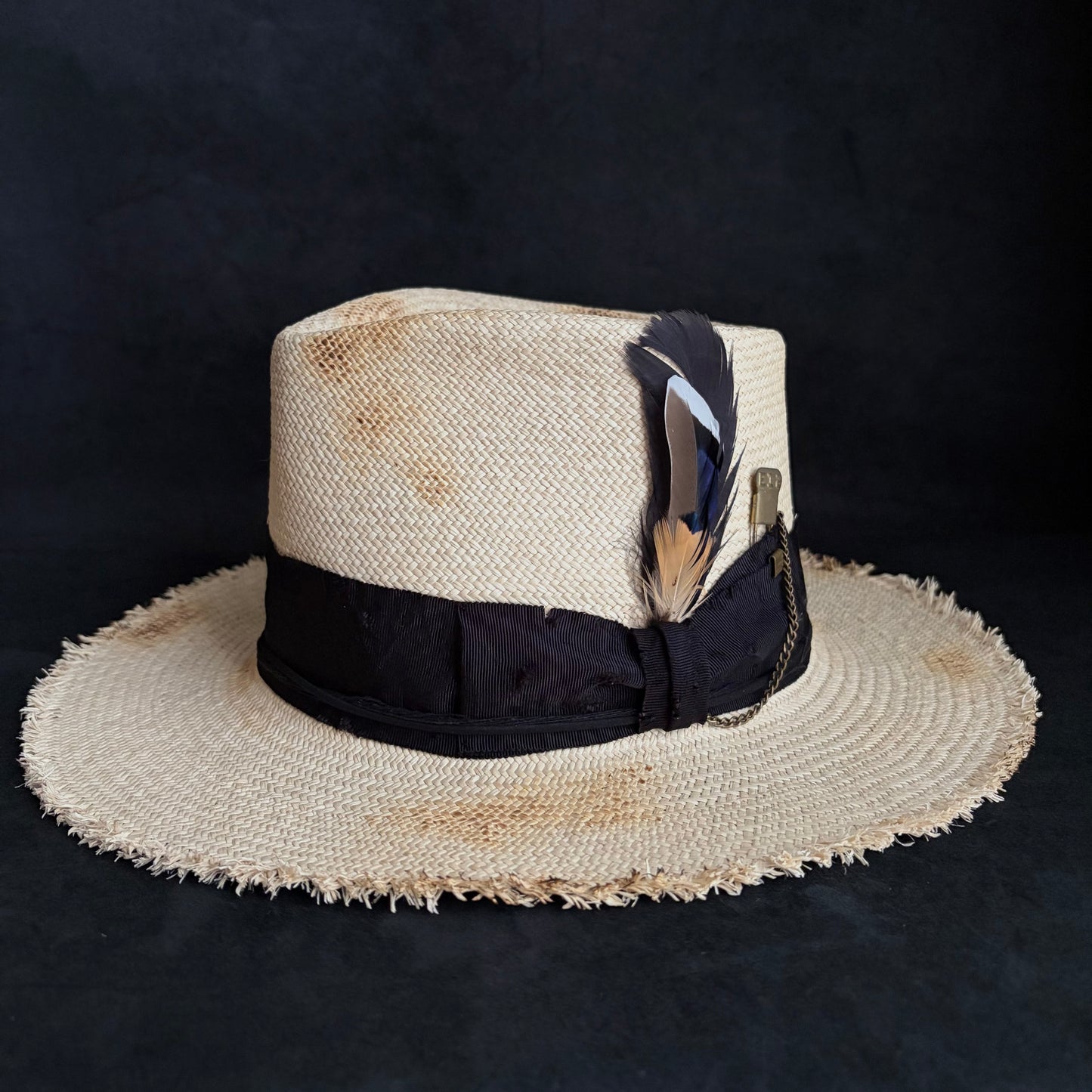 Old history natural panama hat