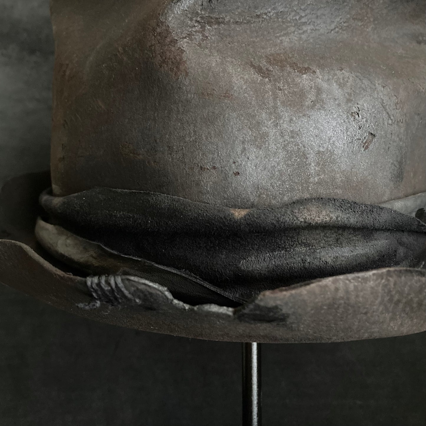 Charcoal crow crash silk hat
