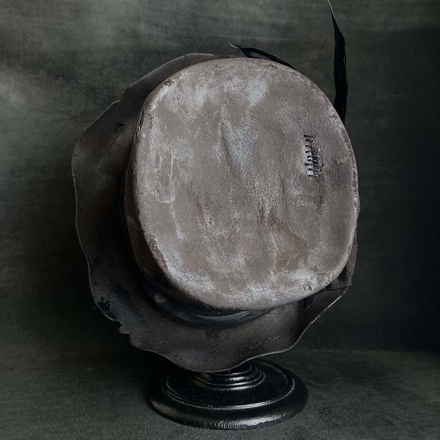 Charcoal crow crash silk hat