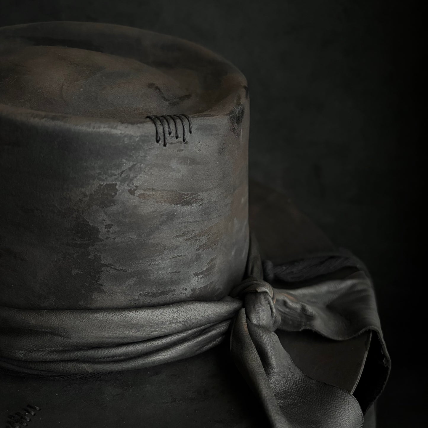 Dark brave beaver fedora hat