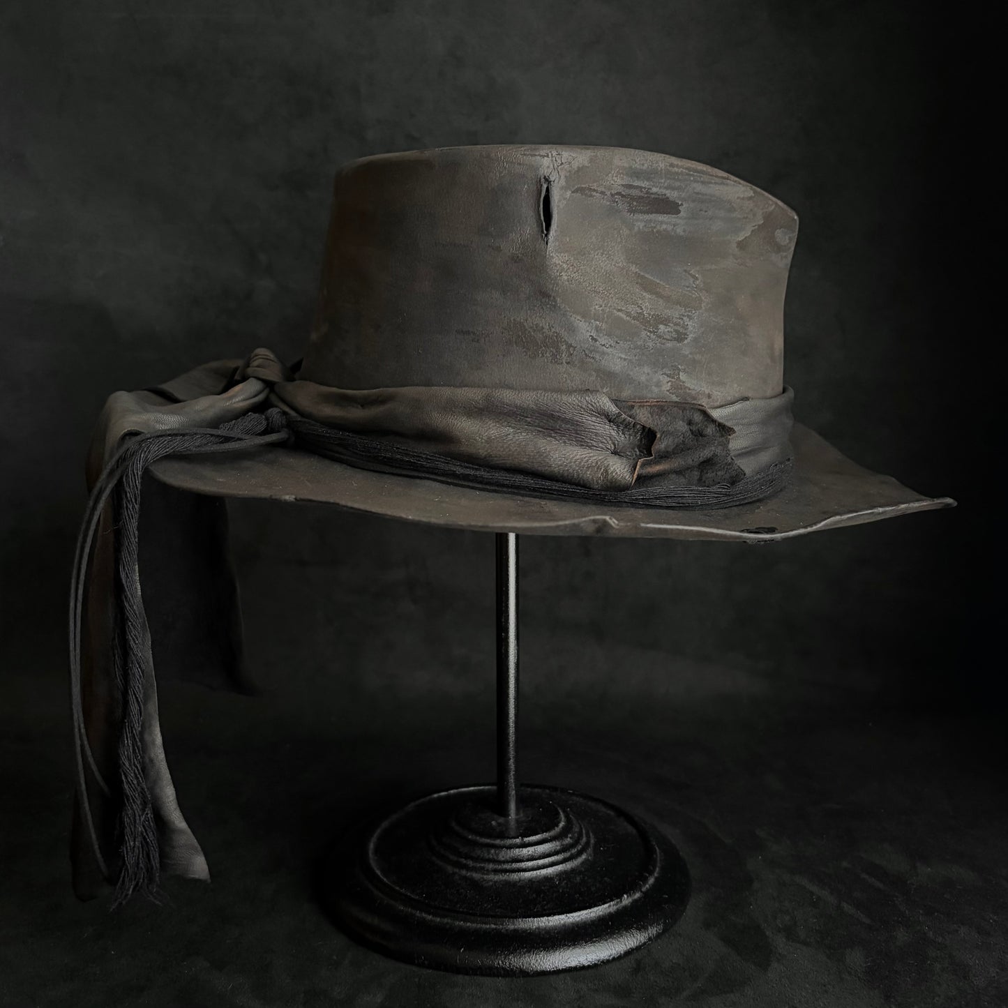 Dark brave beaver fedora hat