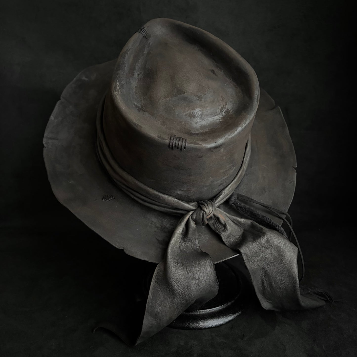 Dark brave beaver fedora hat
